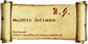 Wajdits Julianna névjegykártya